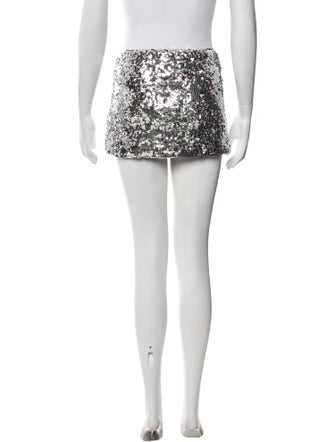 Danielle Guizio Sequin Mini Skirt