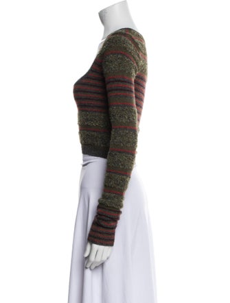 Danielle Guizio Striped Scoop Neck Sweater
