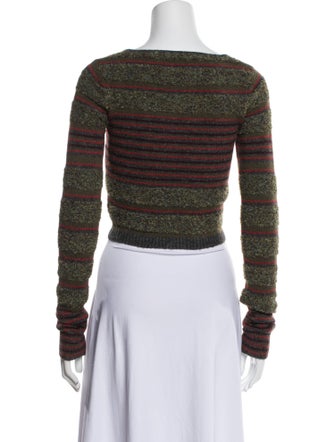 Danielle Guizio Striped Scoop Neck Sweater