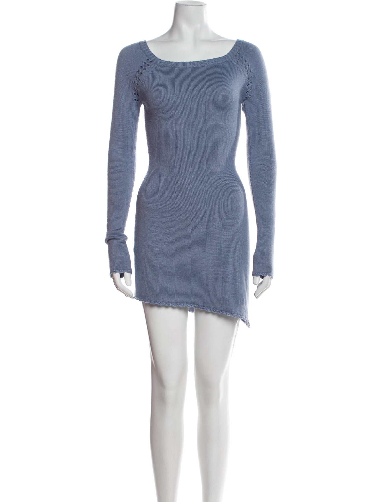 Danielle Guizio Bateau Neckline Mini Dress