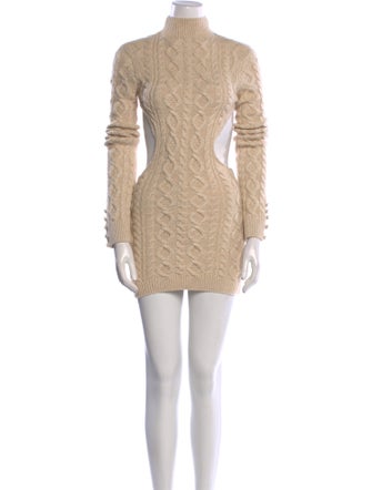 Danielle Guizio Turtleneck Mini Dress