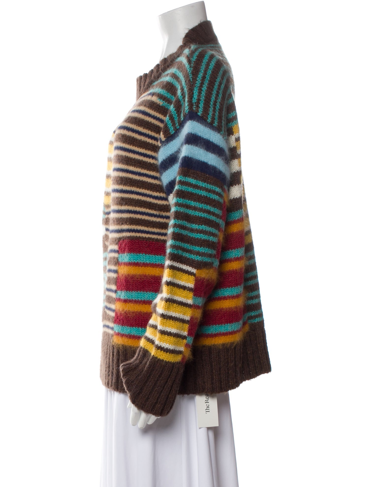 Danielle Guizio Striped Crew Neck Sweater