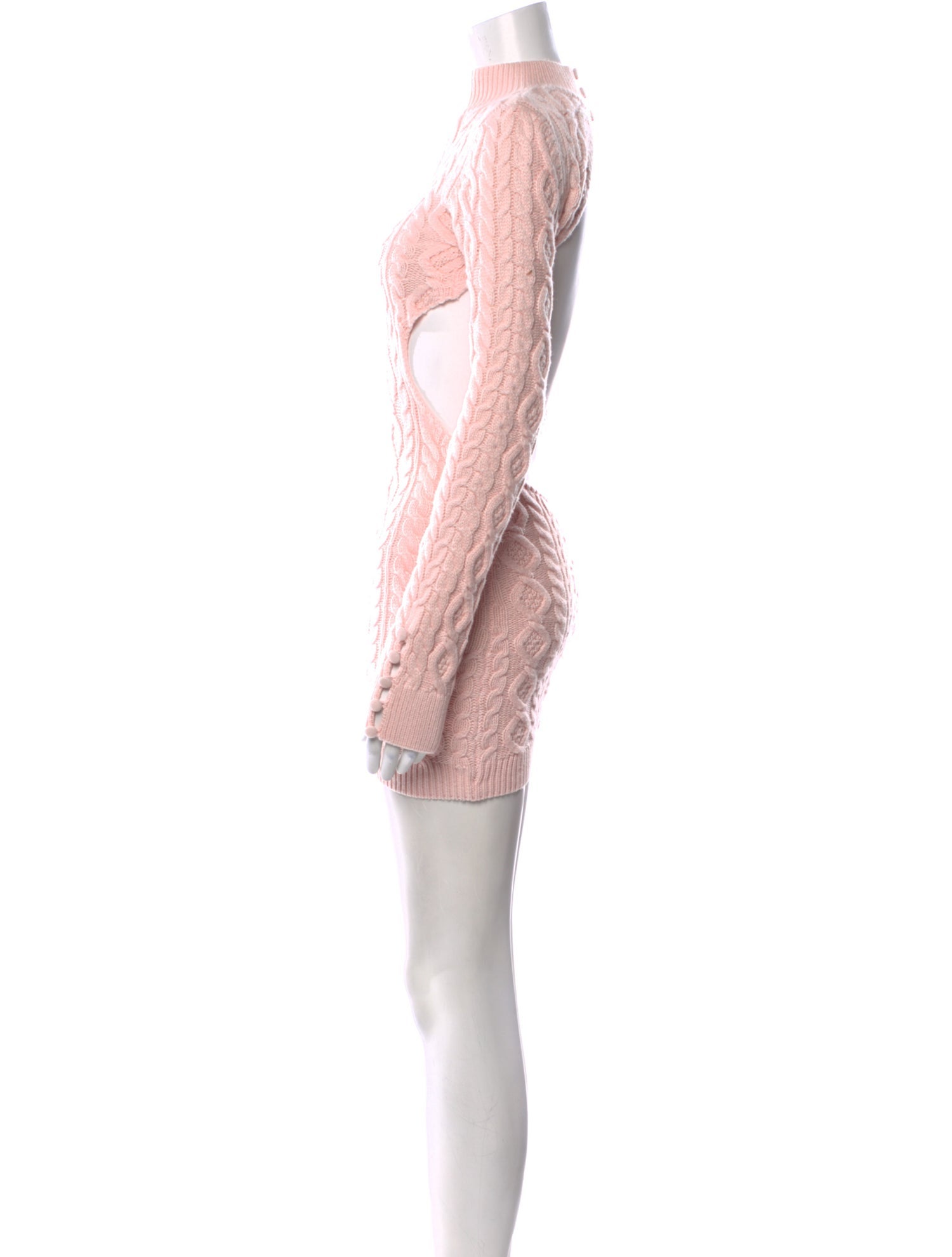 Danielle Guizio Mock Neck Mini Dress