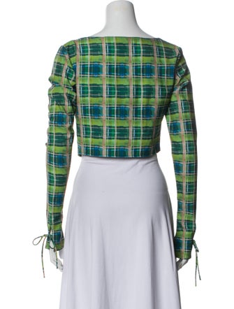 Danielle Guizio Plaid Print Cutout Accent Set