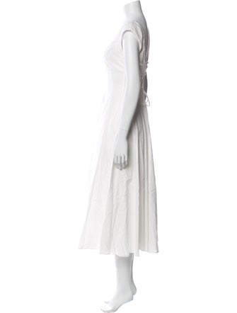 Danielle Guizio Linen Midi Length Dress