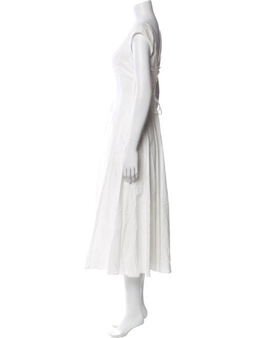 Danielle Guizio Linen Midi Length Dress