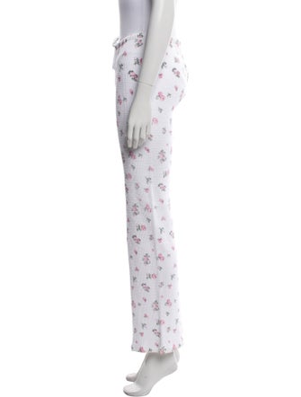 Danielle Guizio Floral Print Wide Leg Pants