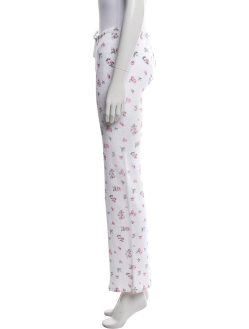 Danielle Guizio Floral Print Wide Leg Pants