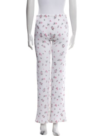 Danielle Guizio Floral Print Wide Leg Pants