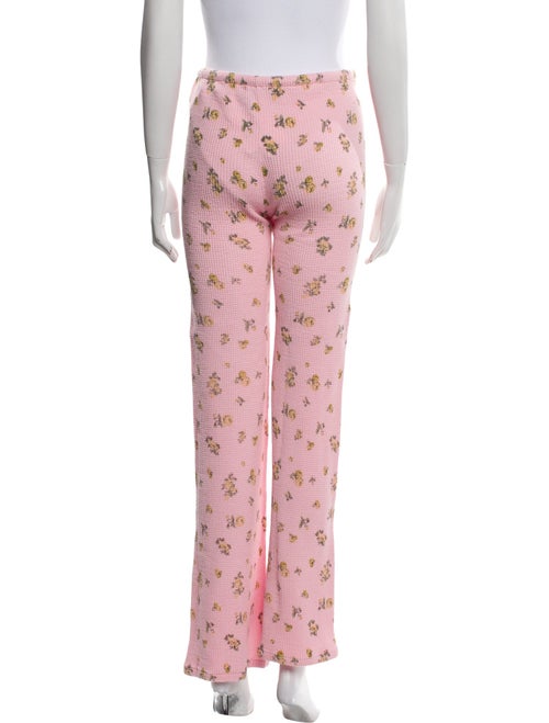 Danielle Guizio Floral Print Wide Leg Pants