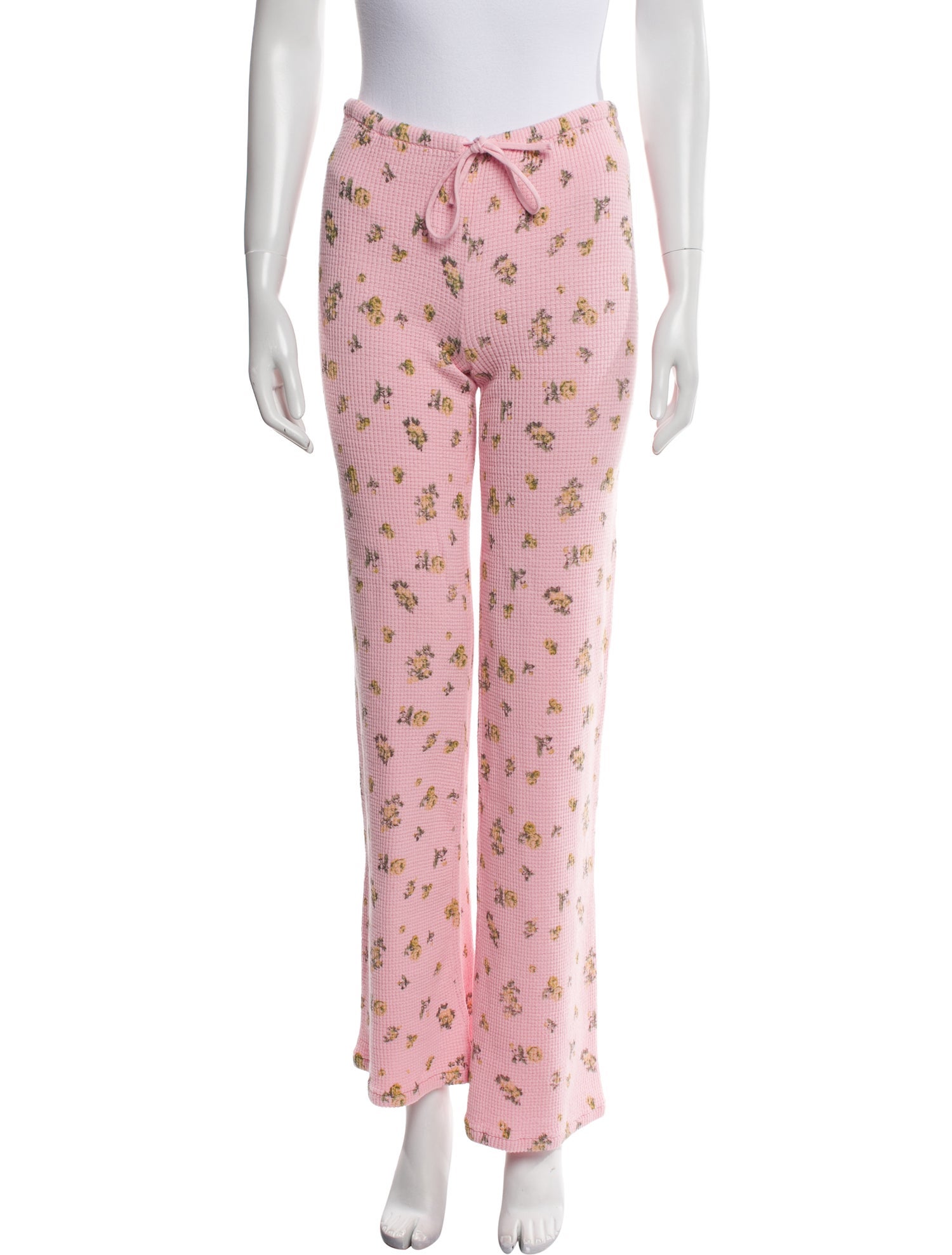 Danielle Guizio Floral Print Wide Leg Pants