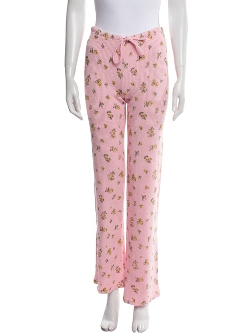 Danielle Guizio Floral Print Wide Leg Pants