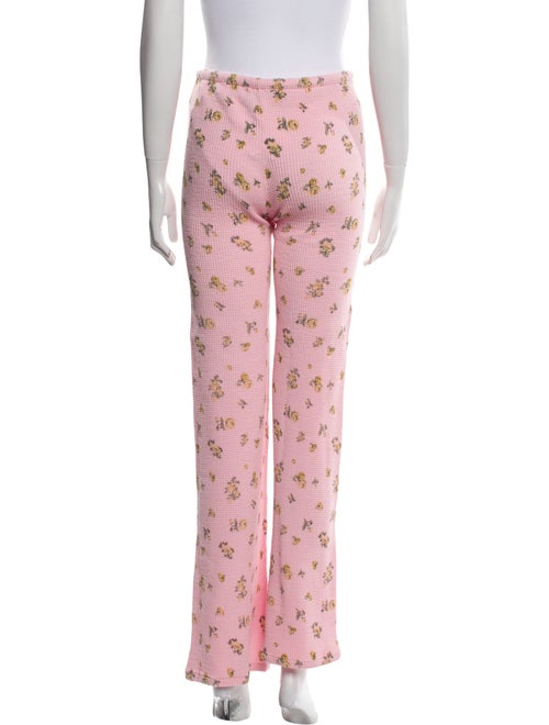 Danielle Guizio Floral Print Wide Leg Pants