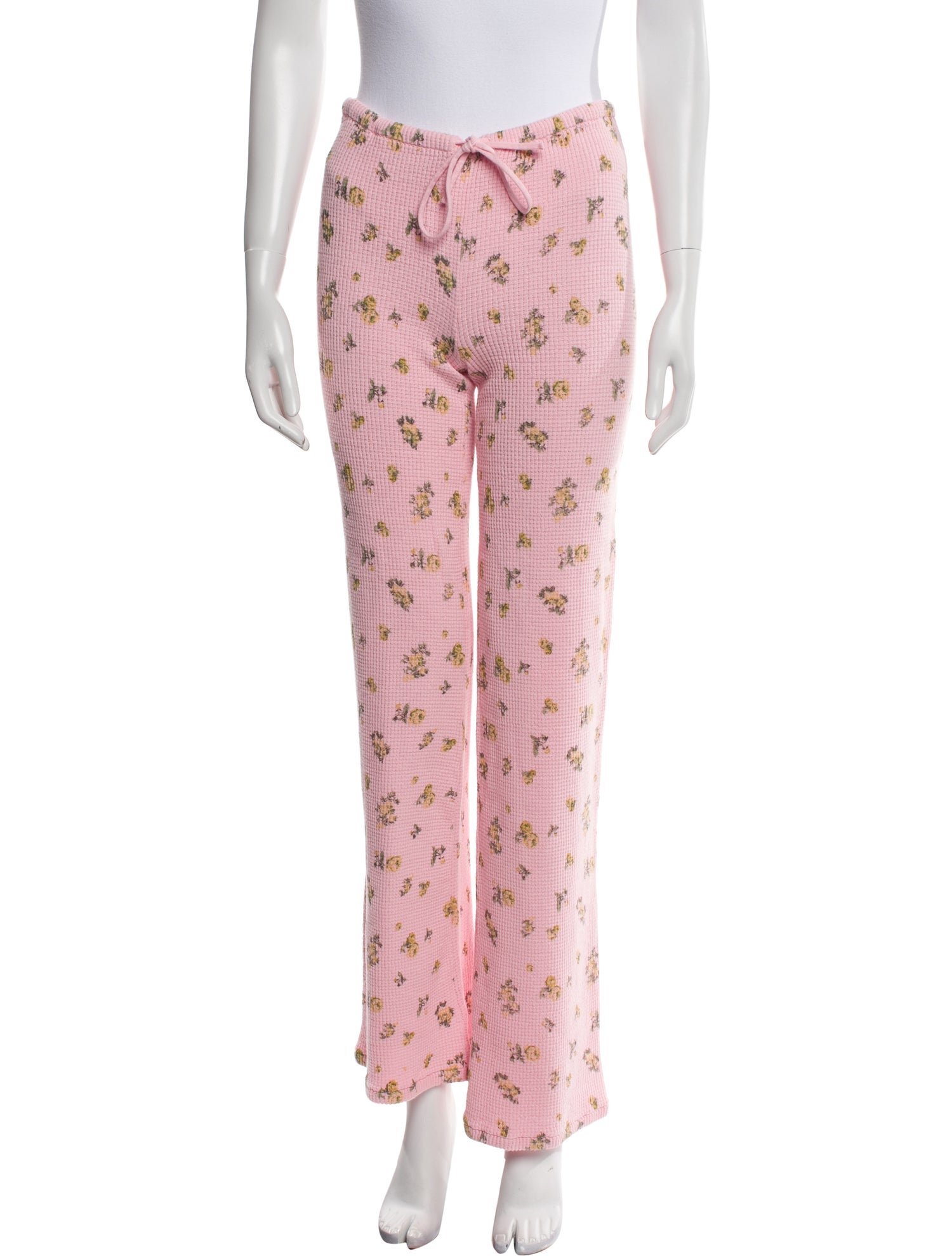 Danielle Guizio Floral Print Wide Leg Pants