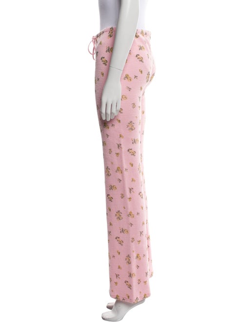 Danielle Guizio Floral Print Wide Leg Pants