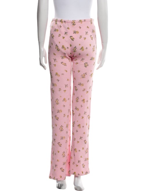 Danielle Guizio Floral Print Wide Leg Pants