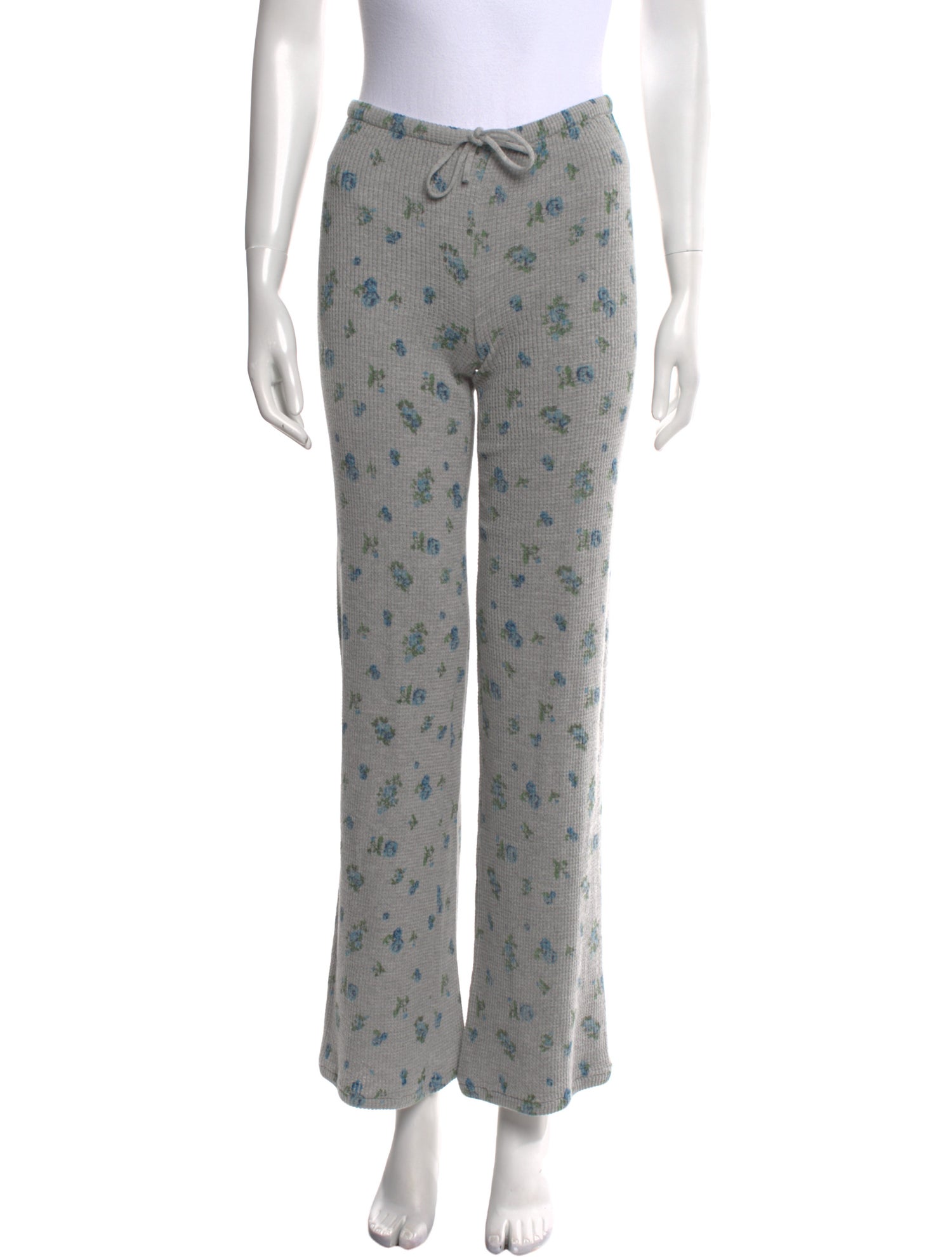 Danielle Guizio Floral Print Wide Leg Pants