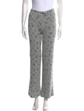 Danielle Guizio Floral Print Wide Leg Pants