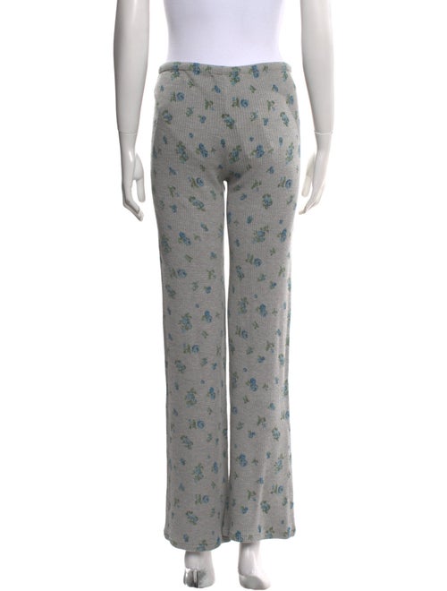 Danielle Guizio Floral Print Wide Leg Pants