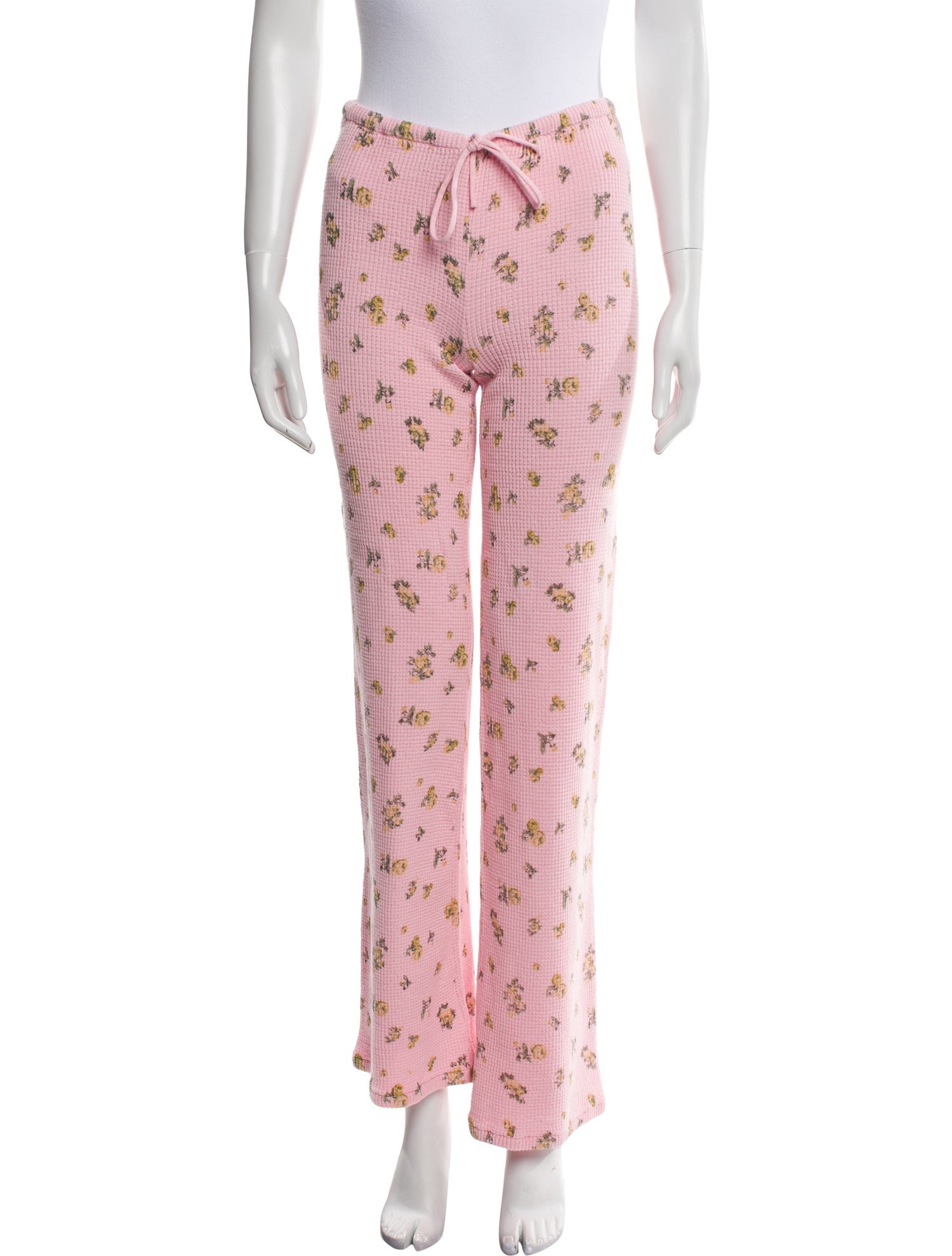 Danielle Guizio Floral Print Wide Leg Pants