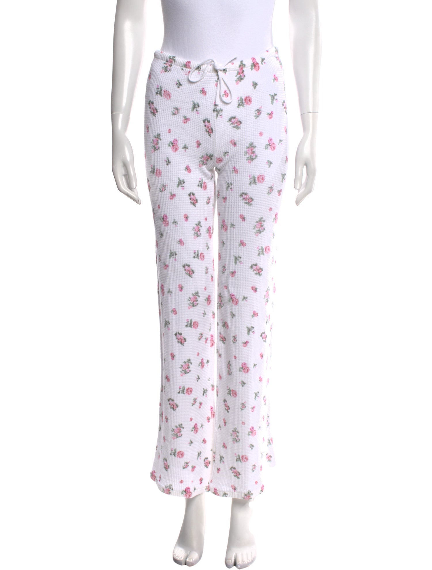 Danielle Guizio Floral Print Wide Leg Pants