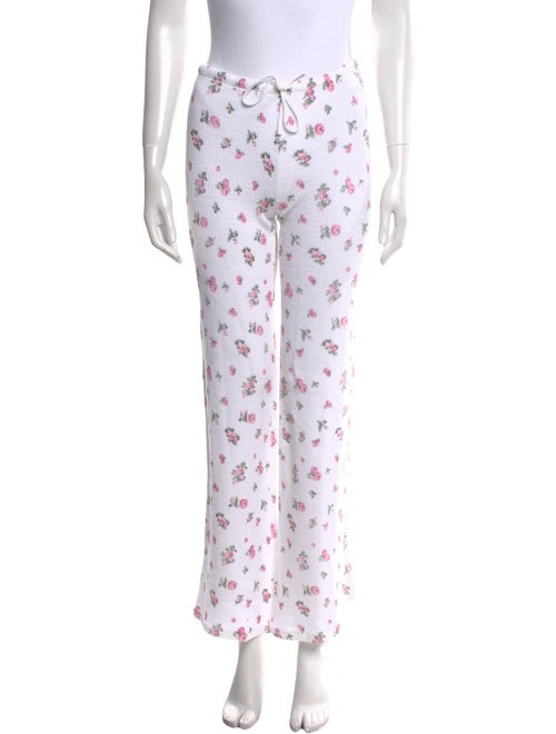 Danielle Guizio Floral Print Wide Leg Pants