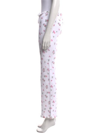 Danielle Guizio Floral Print Wide Leg Pants