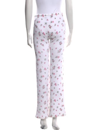 Danielle Guizio Floral Print Wide Leg Pants