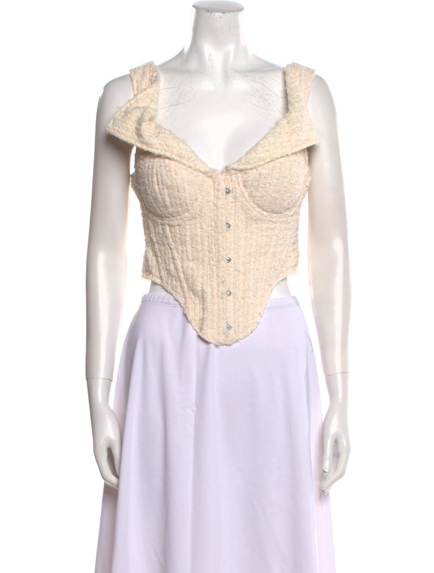 Danielle Guizio Square Neckline Sleeveless Crop Top w/ Tags