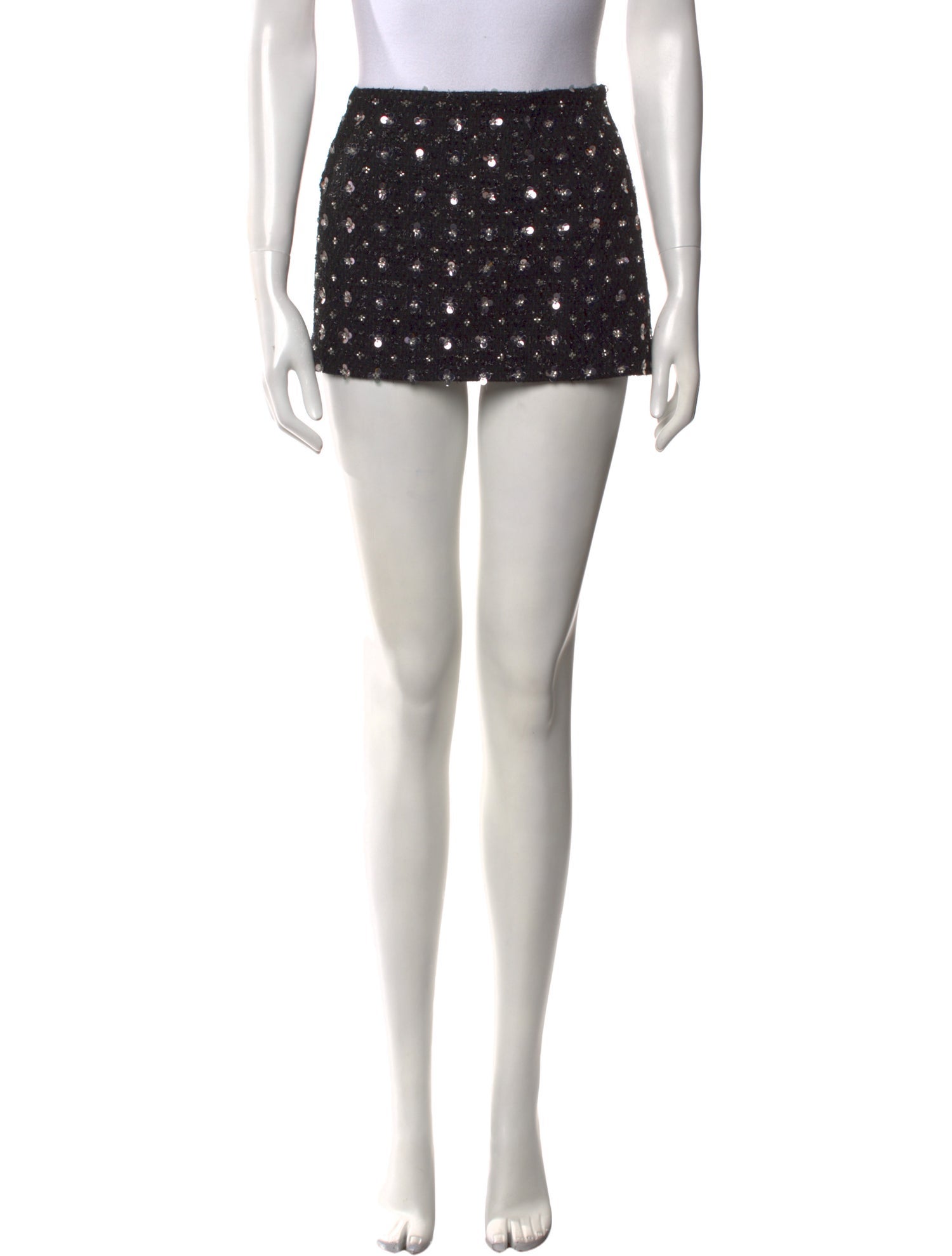 Danielle Guizio Polka Dot Print Mini Skirt