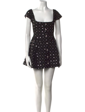 Danielle Guizio Printed Mini Dress