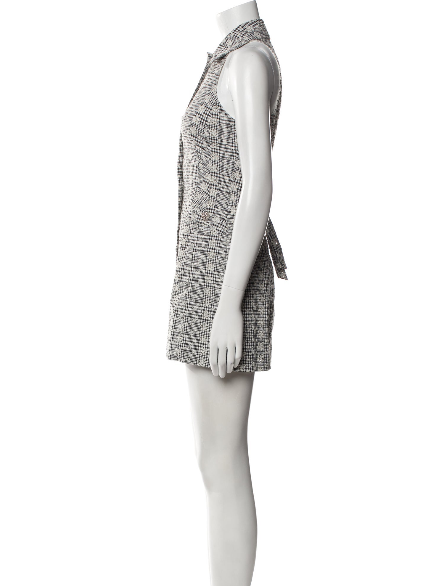 Danielle Guizio Plaid Print Mini Dress