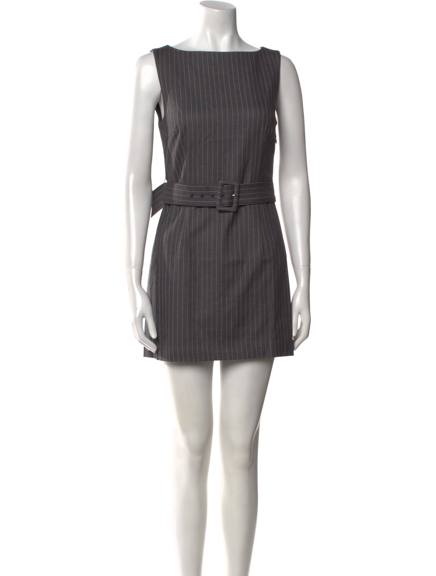 Danielle Guizio Bateau Neckline Mini Dress