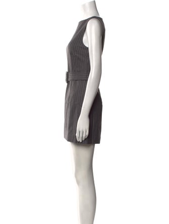 Danielle Guizio Bateau Neckline Mini Dress