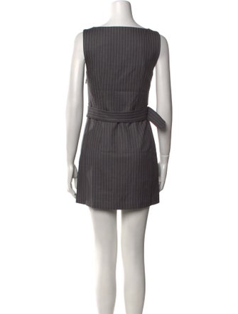 Danielle Guizio Bateau Neckline Mini Dress