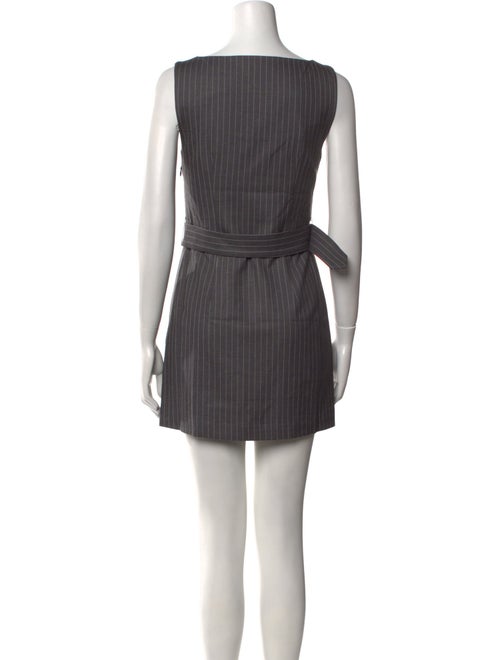 Danielle Guizio Bateau Neckline Mini Dress