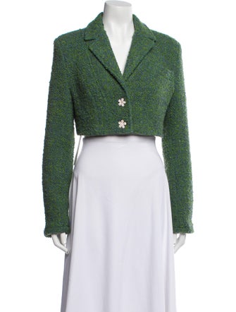 Danielle Guizio Tweed Pattern Blazer