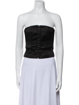 Danielle Guizio Strapless Crop Top