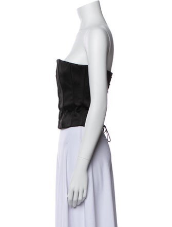 Danielle Guizio Strapless Crop Top