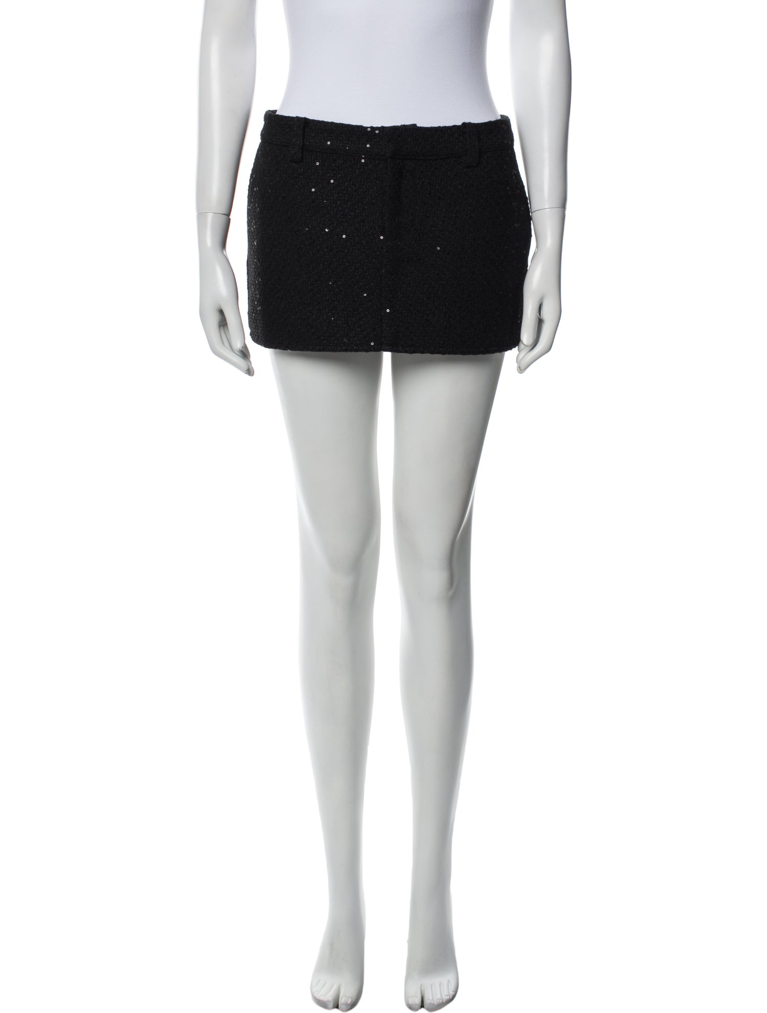 Danielle Guizio Sequin Embellishments Mini Skirt