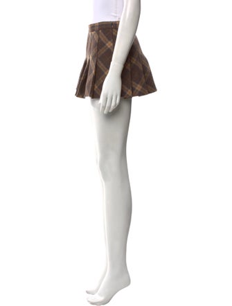 Danielle Guizio Wool Mini Skirt