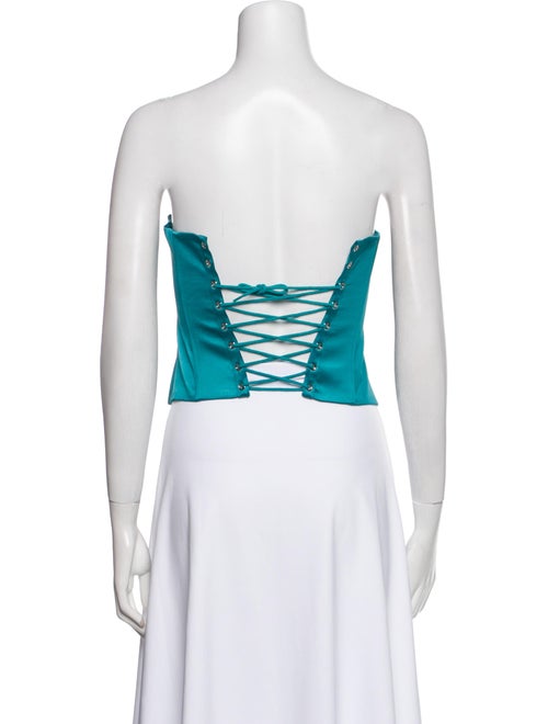 Danielle Guizio Strapless Crop Top