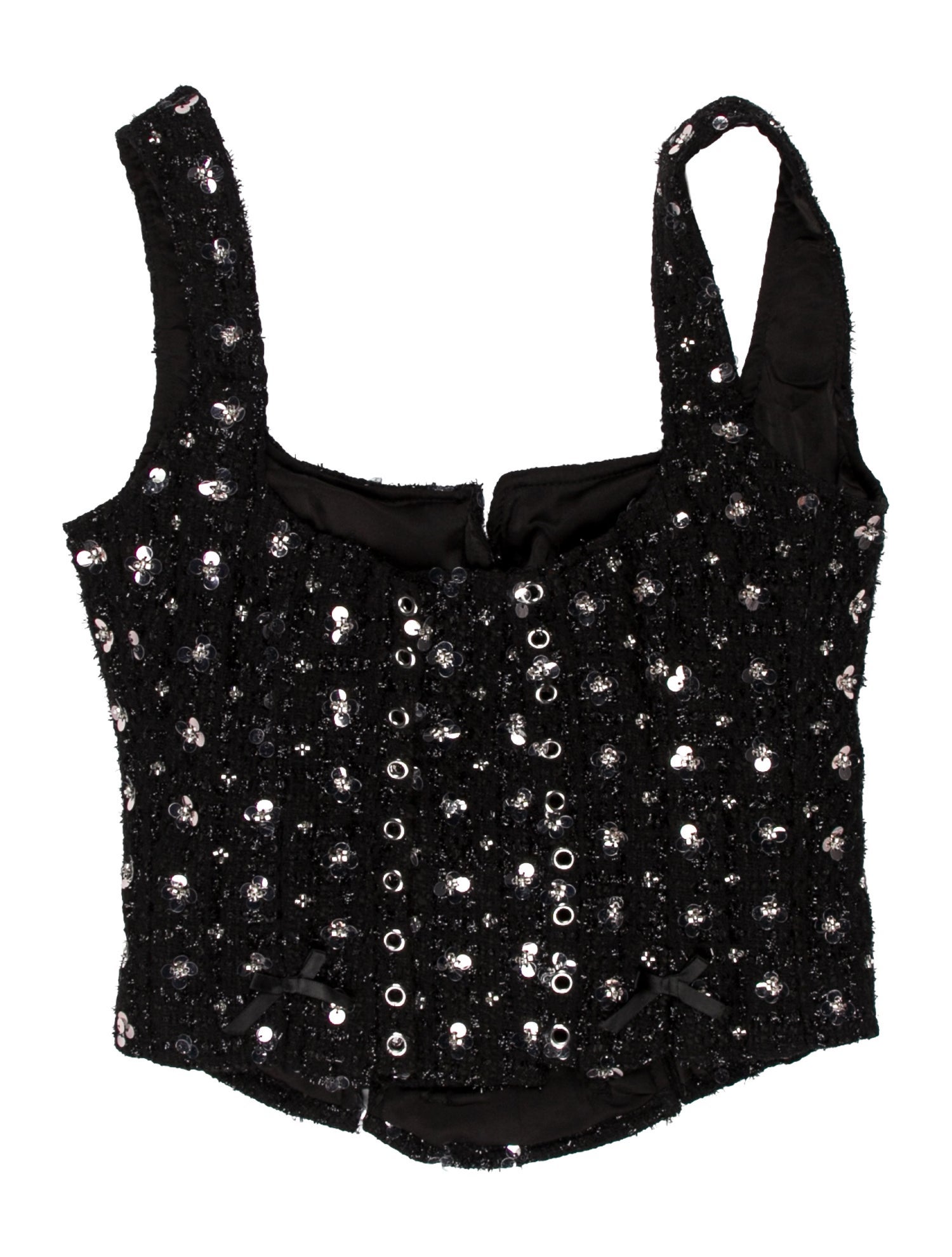 Danielle Guizio Square Neckline Sleeveless Crop Top w/ Tags