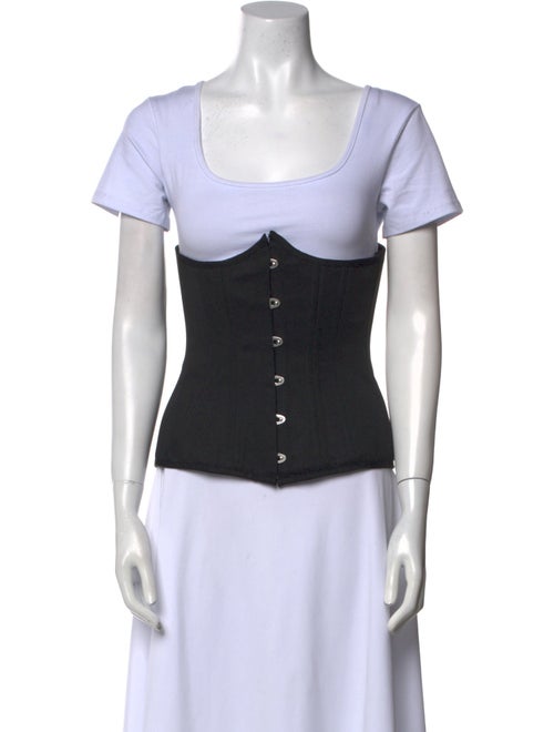 Danielle Guizio Square Neckline Short Sleeve T-Shirt