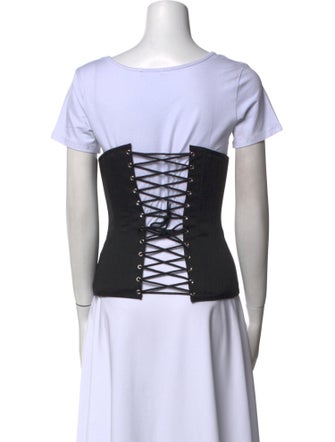 Danielle Guizio Square Neckline Short Sleeve T-Shirt