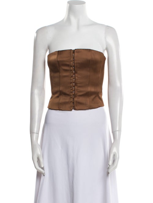 Danielle Guizio Strapless Crop Top