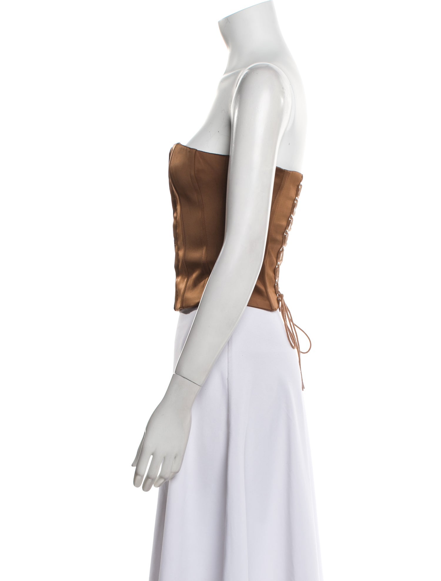 Danielle Guizio Strapless Crop Top