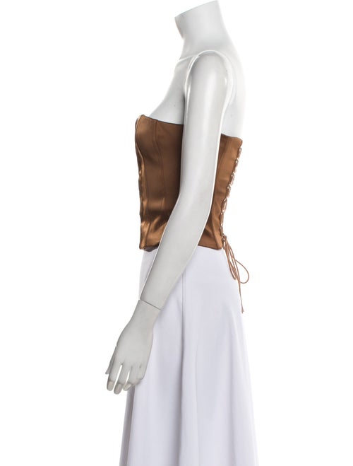 Danielle Guizio Strapless Crop Top