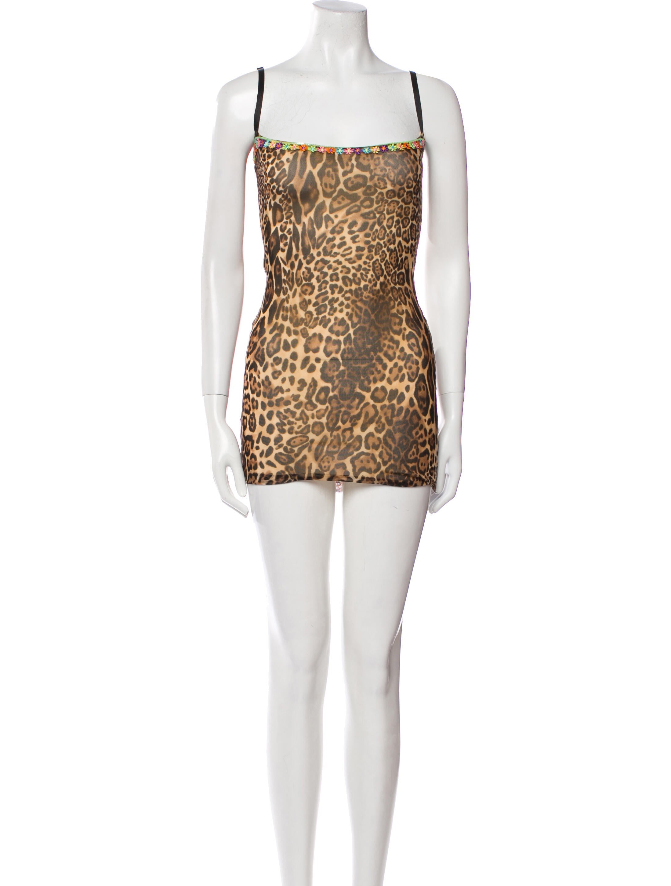 Danielle Guizio Animal Print Mini Dress