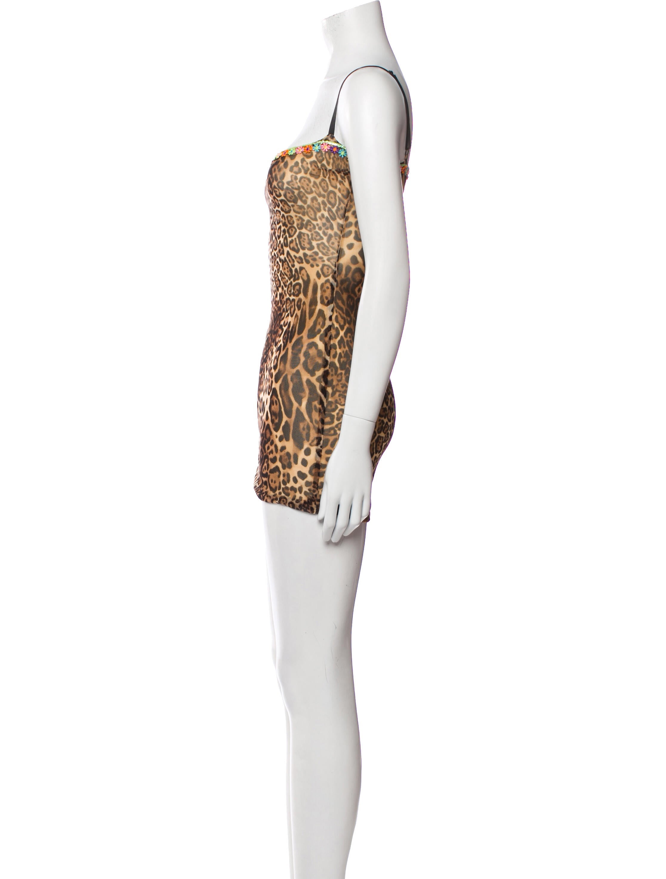 Danielle Guizio Animal Print Mini Dress